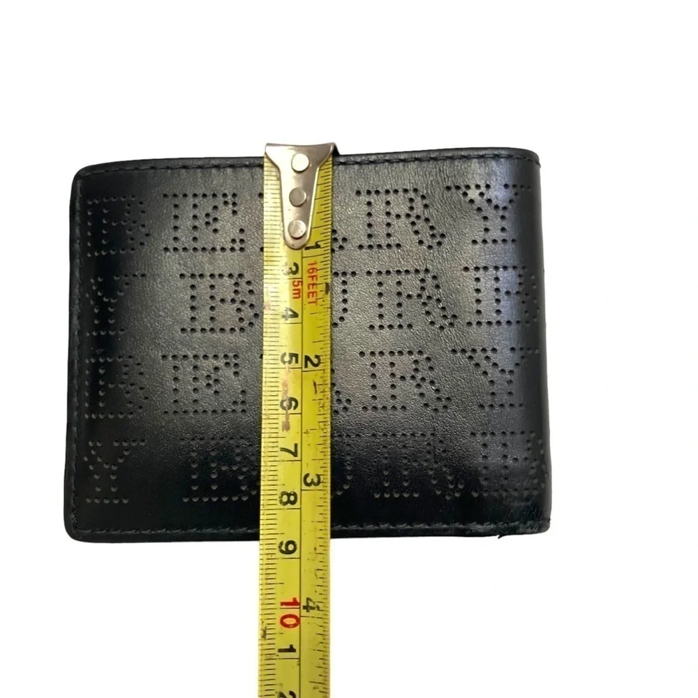 Burberry black leather perforated men’s wallet rare